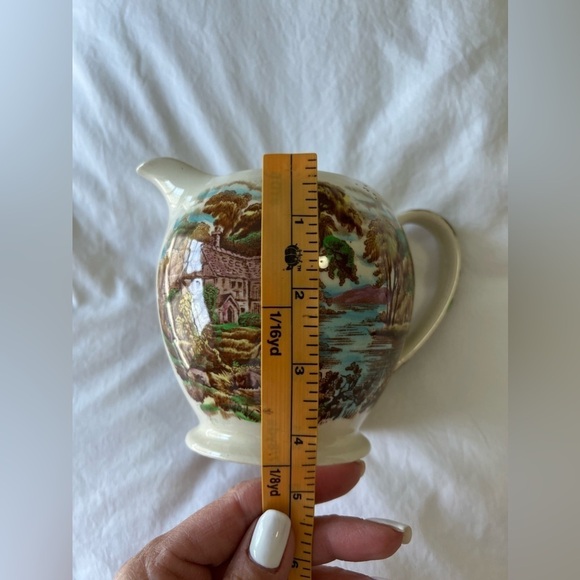 Vintage Sadler English China | The Old Mill Cream Pitcher | Vibrant - Picture 5 of 8